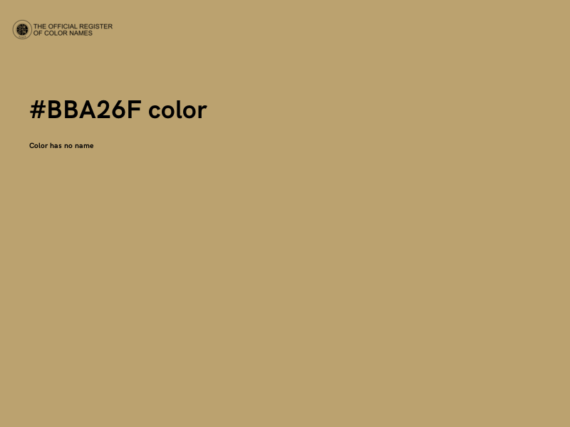 #BBA26F color image