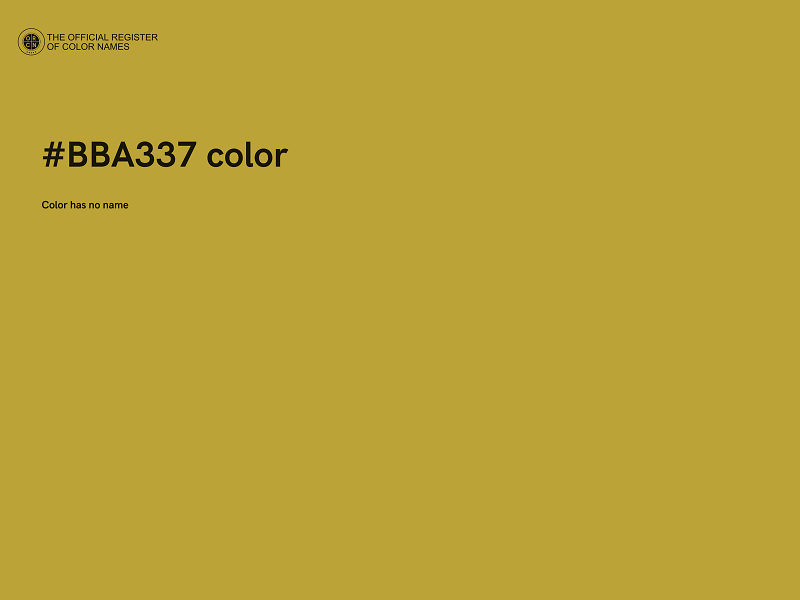 #BBA337 color image