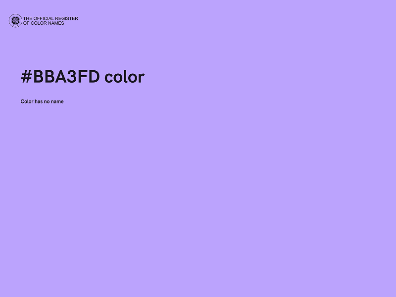 #BBA3FD color image