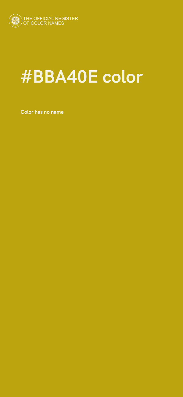 #BBA40E color image