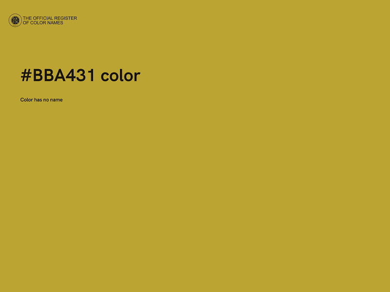 #BBA431 color image