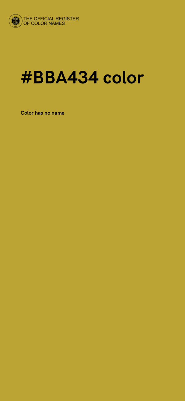 #BBA434 color image