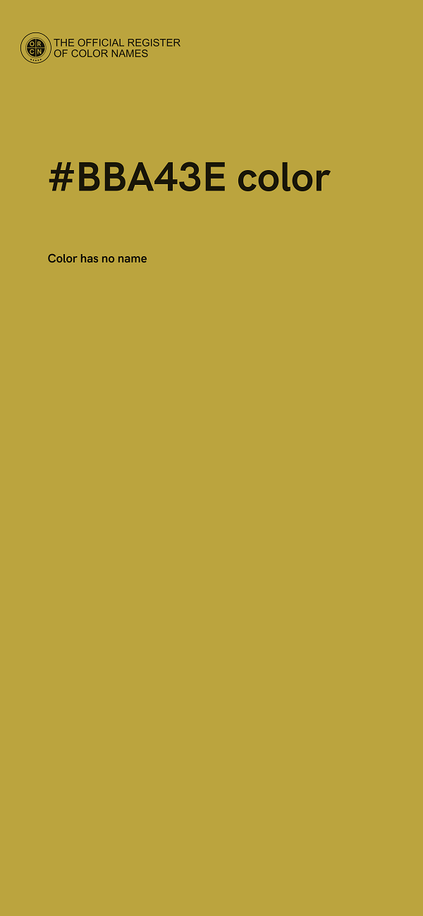 #BBA43E color image