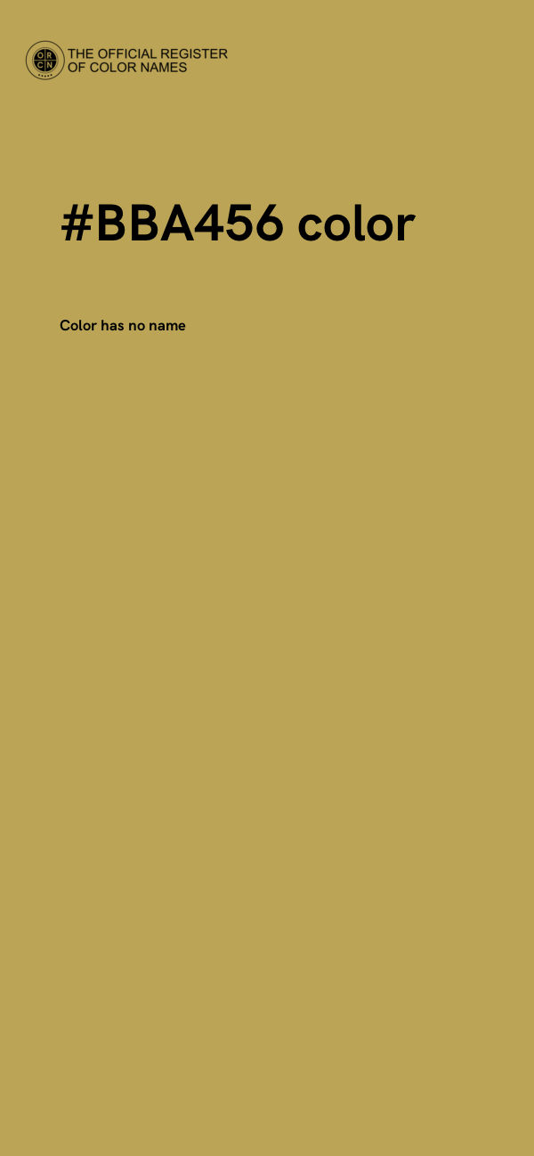 #BBA456 color image