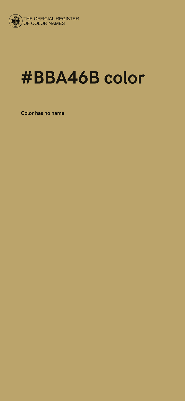 #BBA46B color image