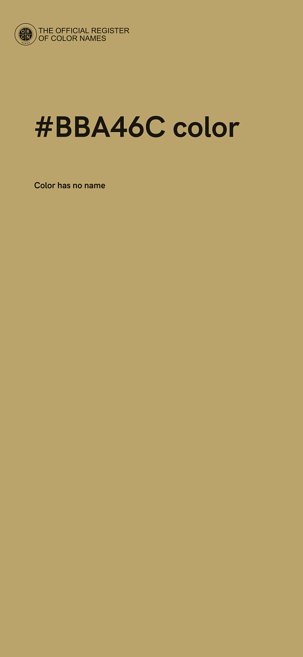 #BBA46C color image