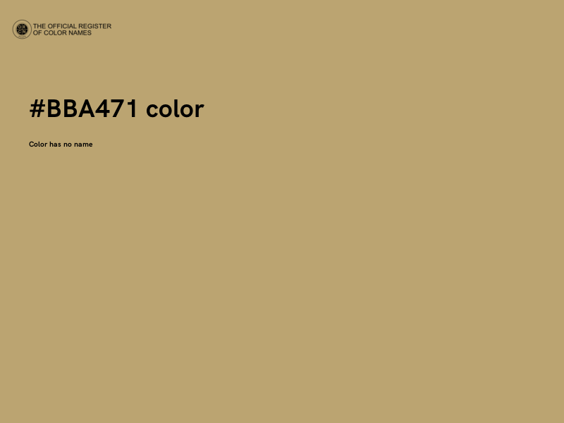 #BBA471 color image