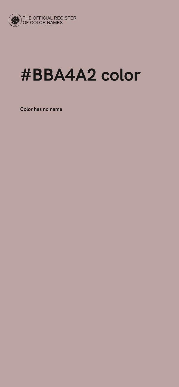 #BBA4A2 color image