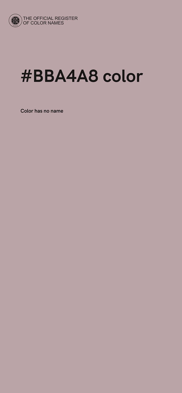 #BBA4A8 color image