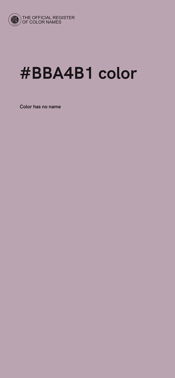 #BBA4B1 color image