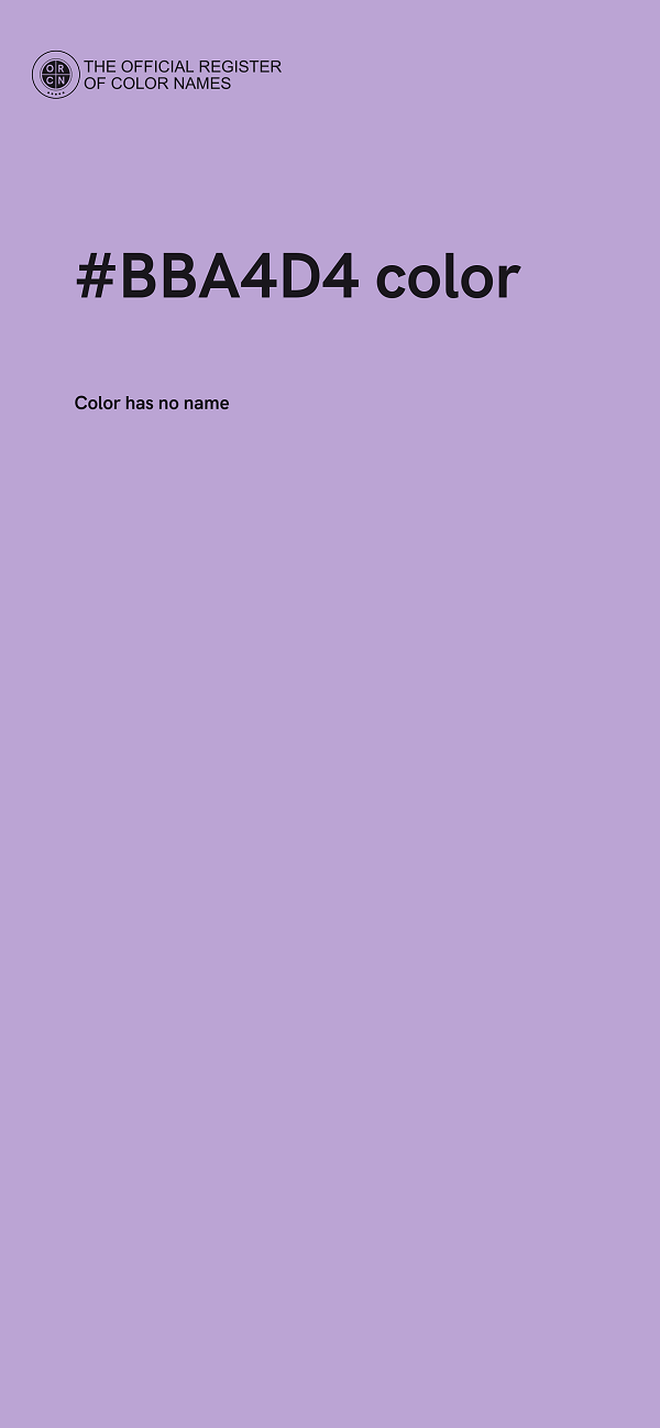 #BBA4D4 color image