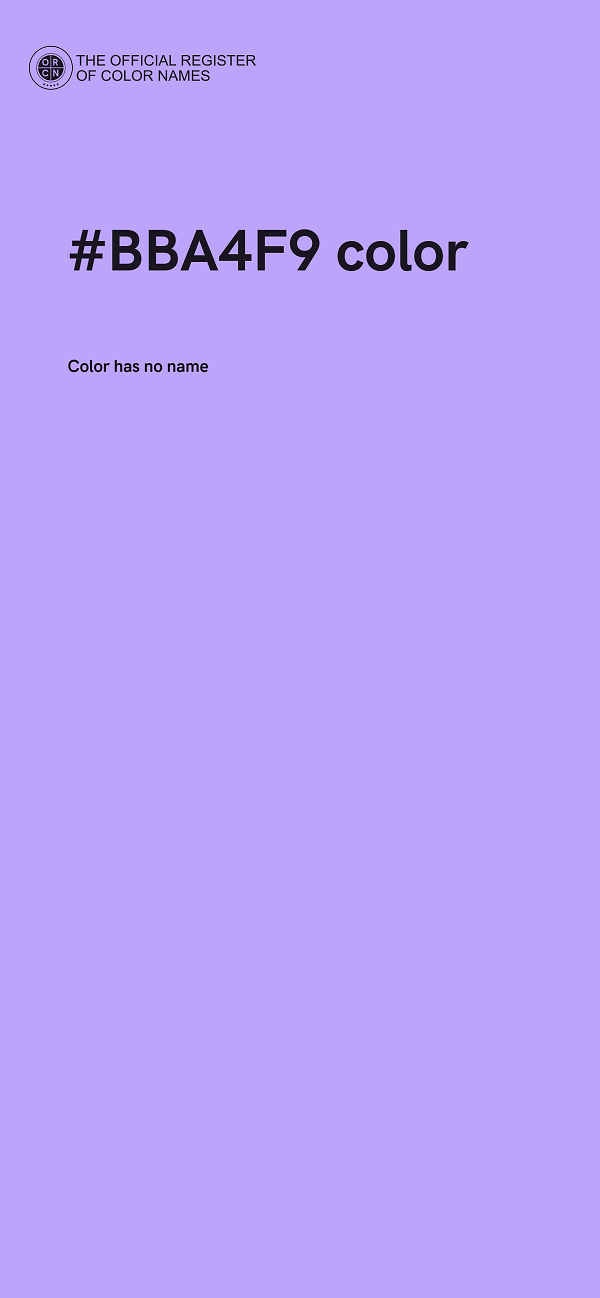#BBA4F9 color image