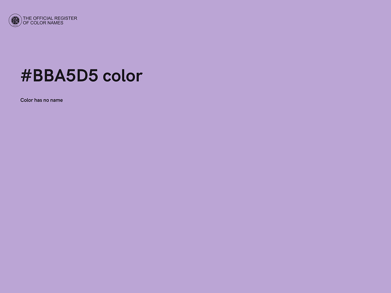 #BBA5D5 color image