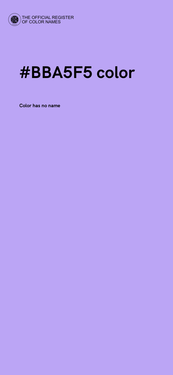 #BBA5F5 color image