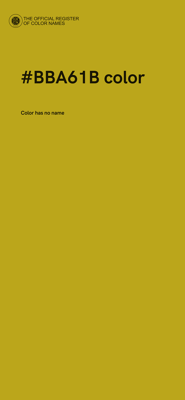 #BBA61B color image