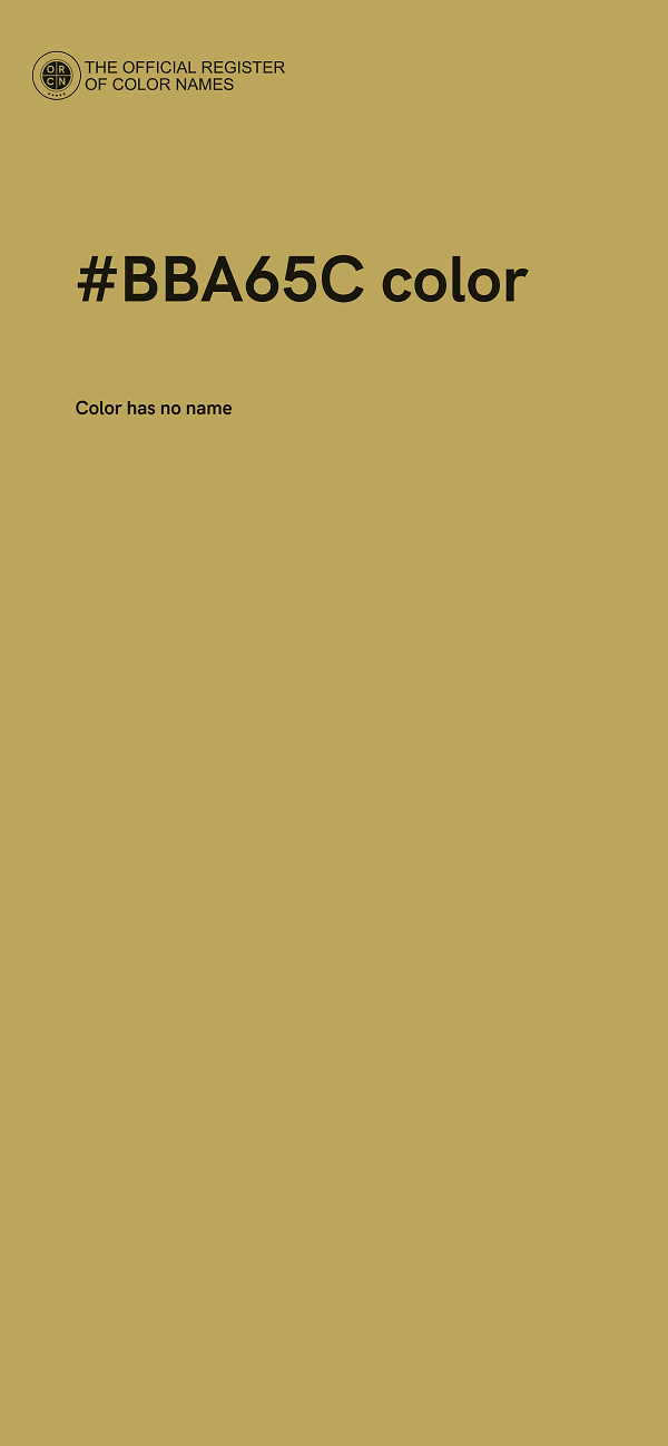 #BBA65C color image