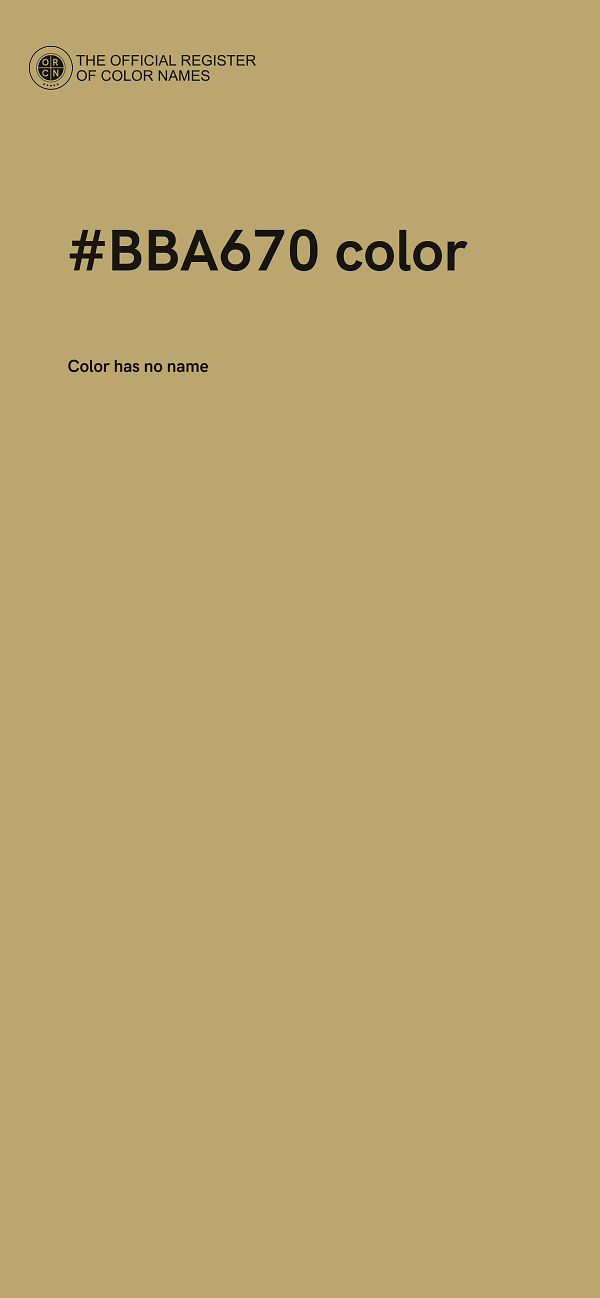 #BBA670 color image