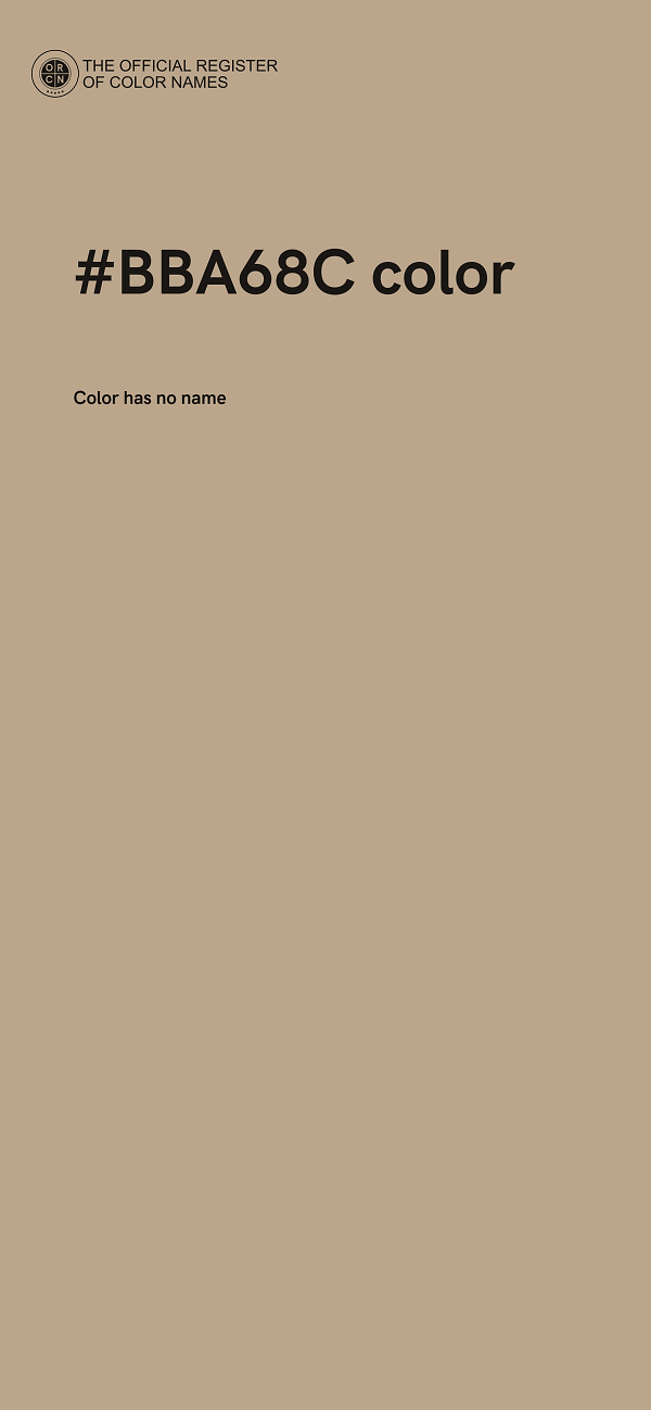 #BBA68C color image