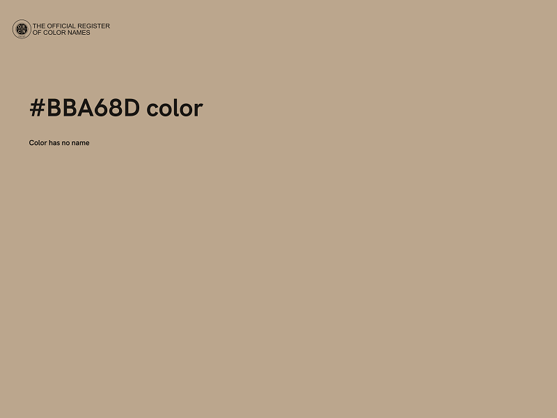 #BBA68D color image