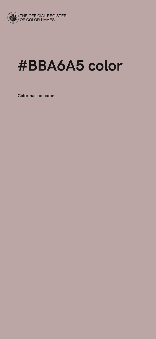 #BBA6A5 color image