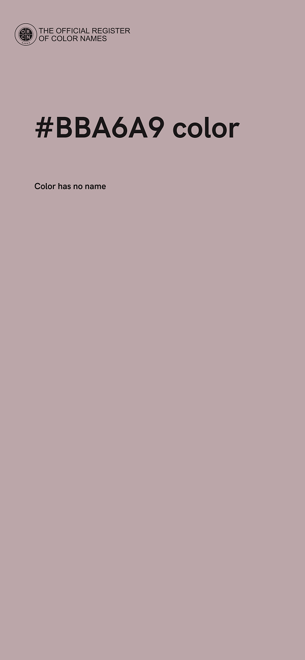 #BBA6A9 color image