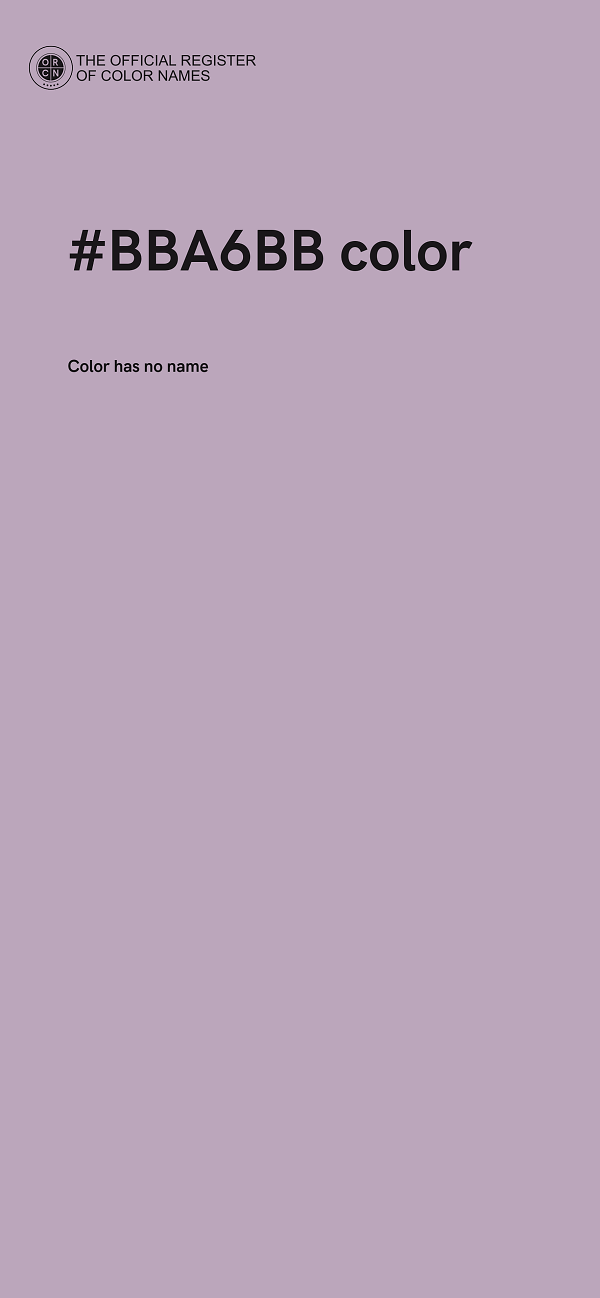 #BBA6BB color image