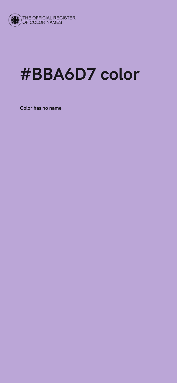 #BBA6D7 color image