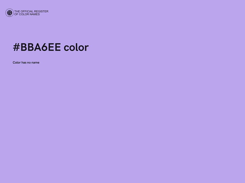 #BBA6EE color image