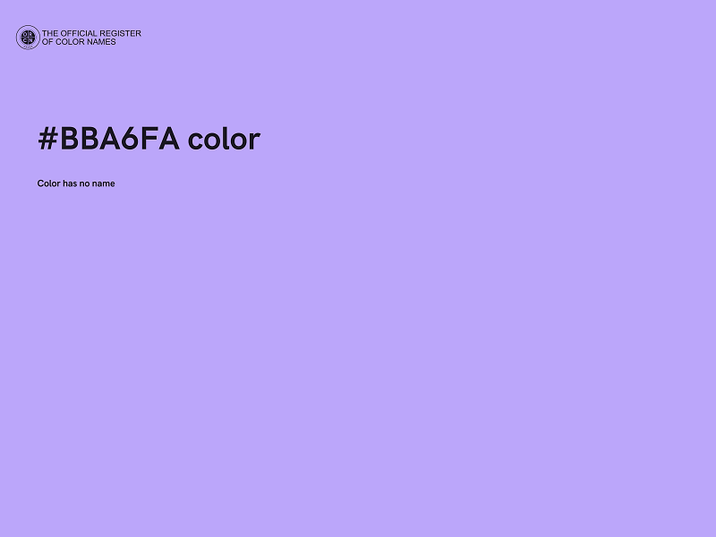 #BBA6FA color image