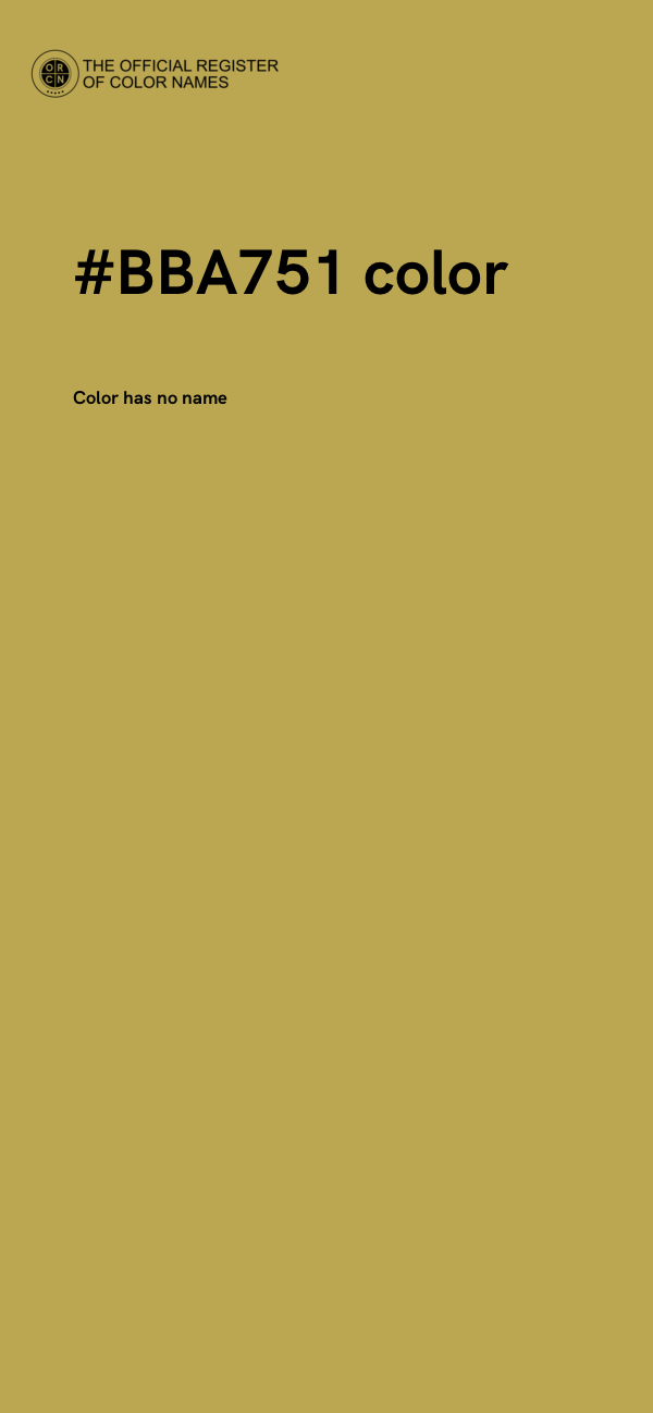 #BBA751 color image