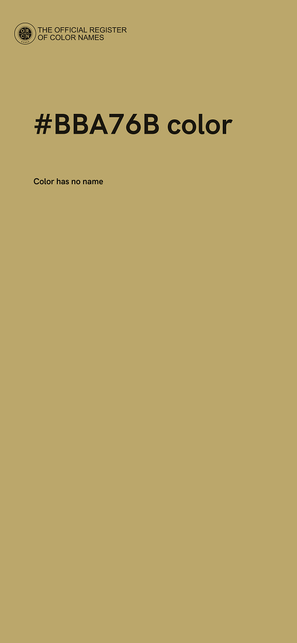 #BBA76B color image
