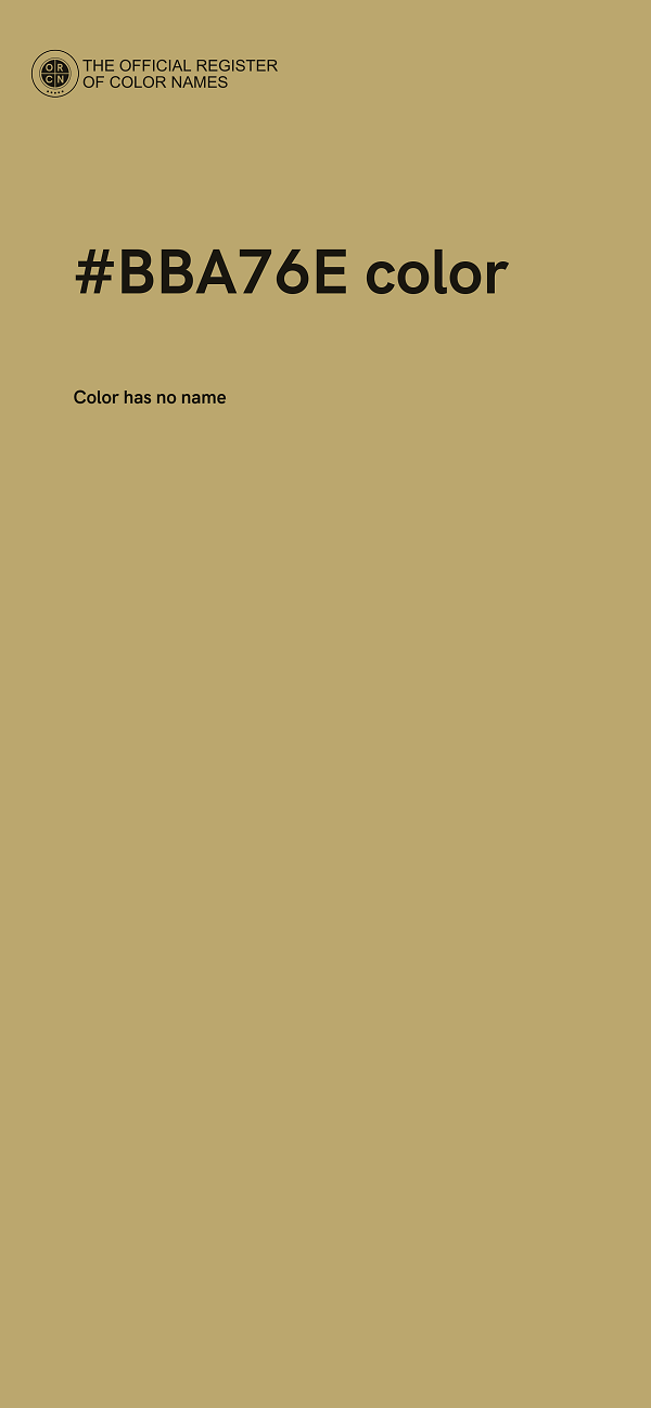 #BBA76E color image