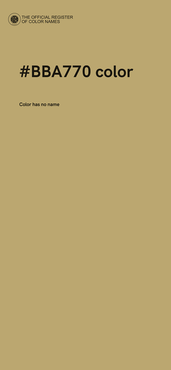 #BBA770 color image