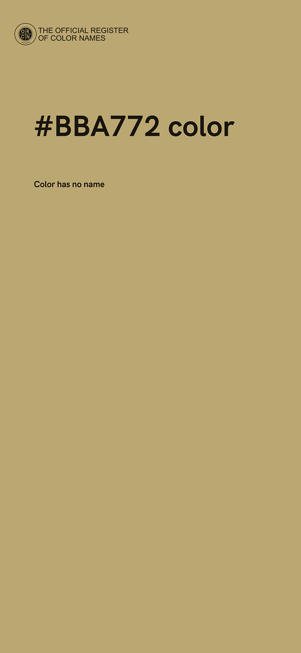 #BBA772 color image