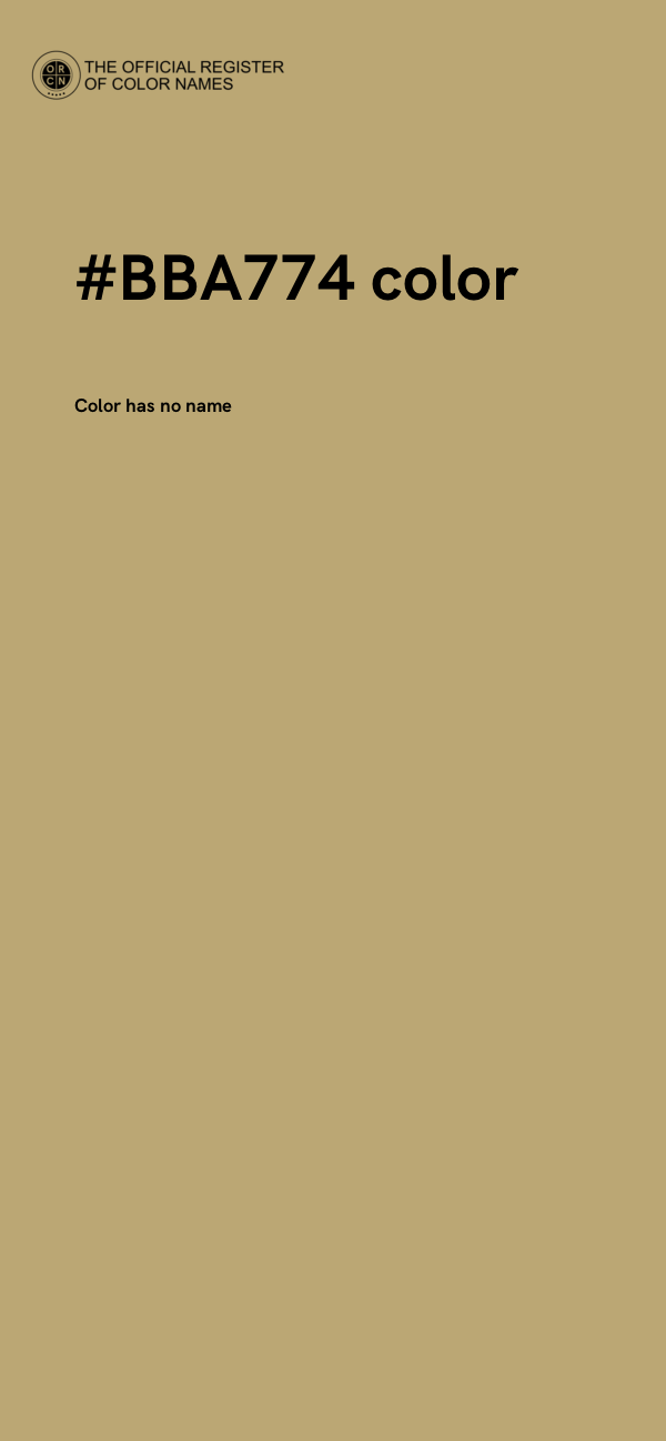 #BBA774 color image
