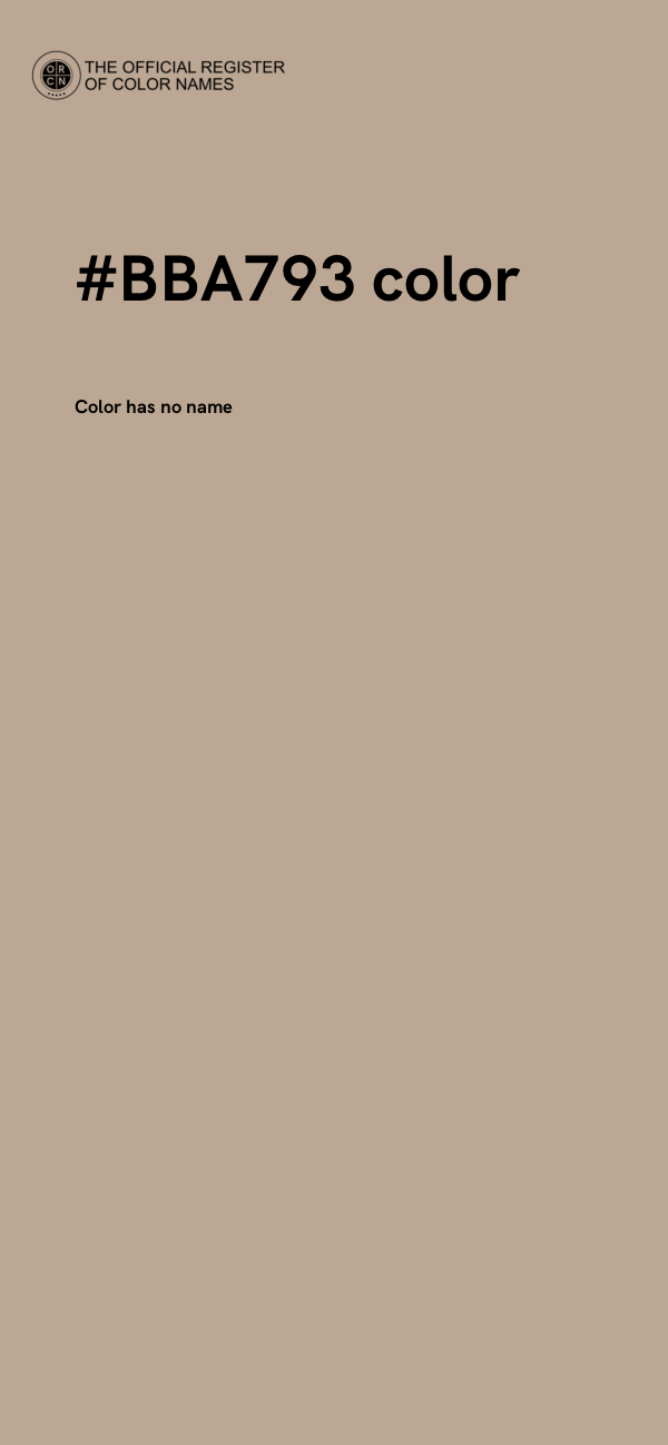 #BBA793 color image