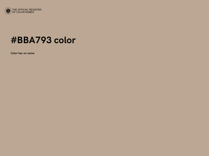 #BBA793 color image