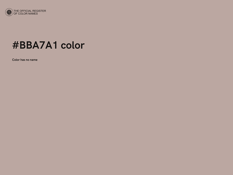 #BBA7A1 color image