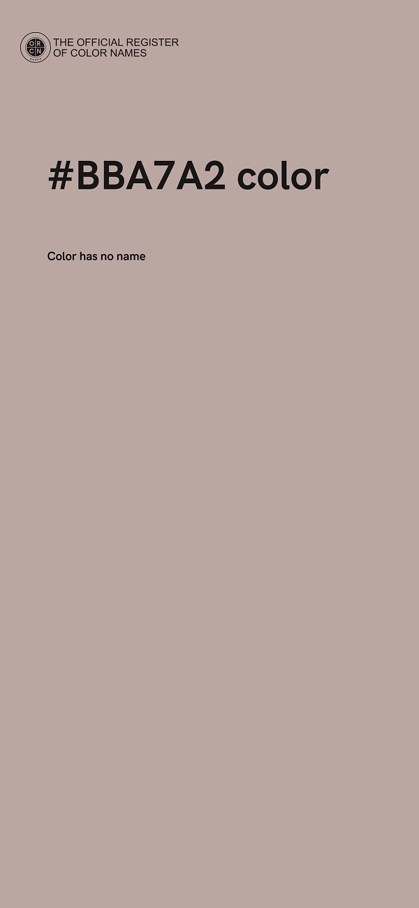 #BBA7A2 color image