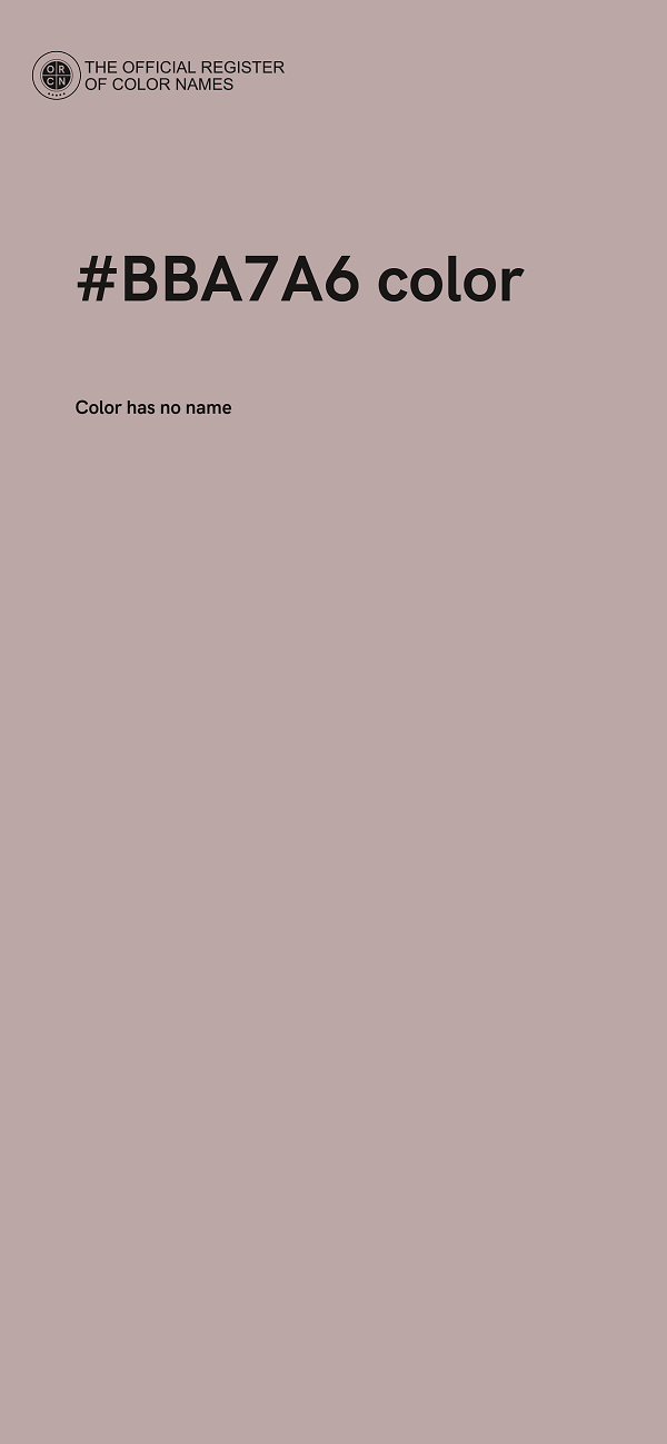 #BBA7A6 color image