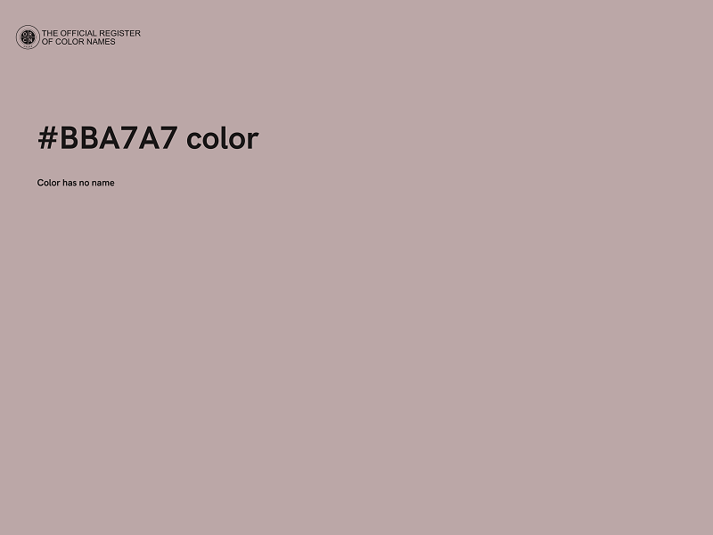 #BBA7A7 color image