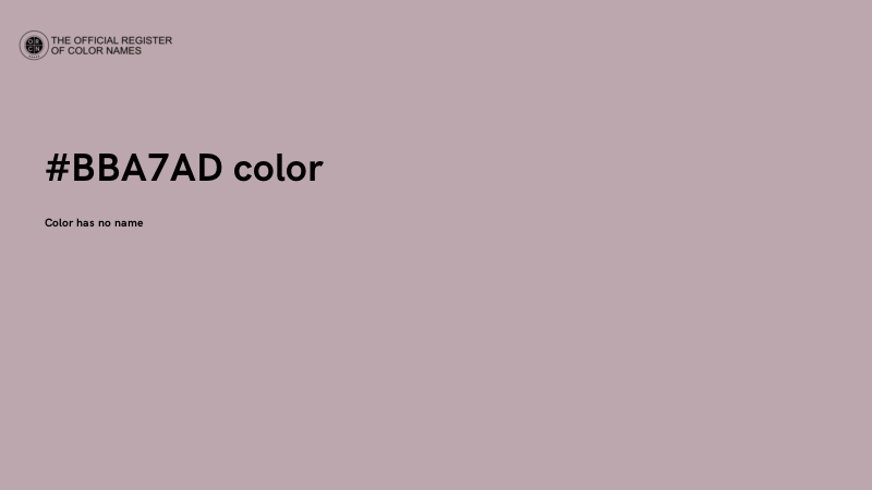#BBA7AD color image