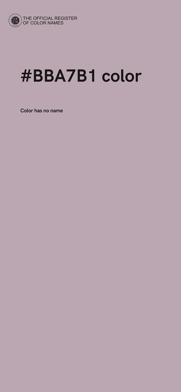 #BBA7B1 color image