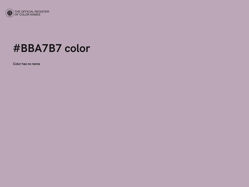 #BBA7B7 color image