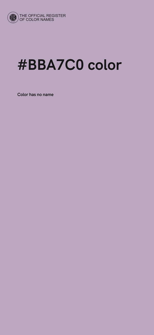 #BBA7C0 color image