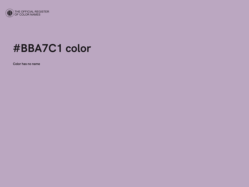 #BBA7C1 color image
