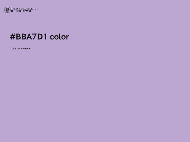 #BBA7D1 color image