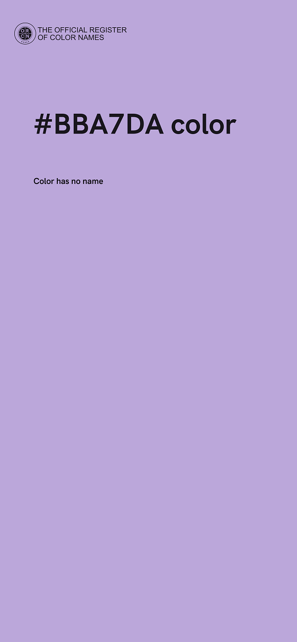 #BBA7DA color image