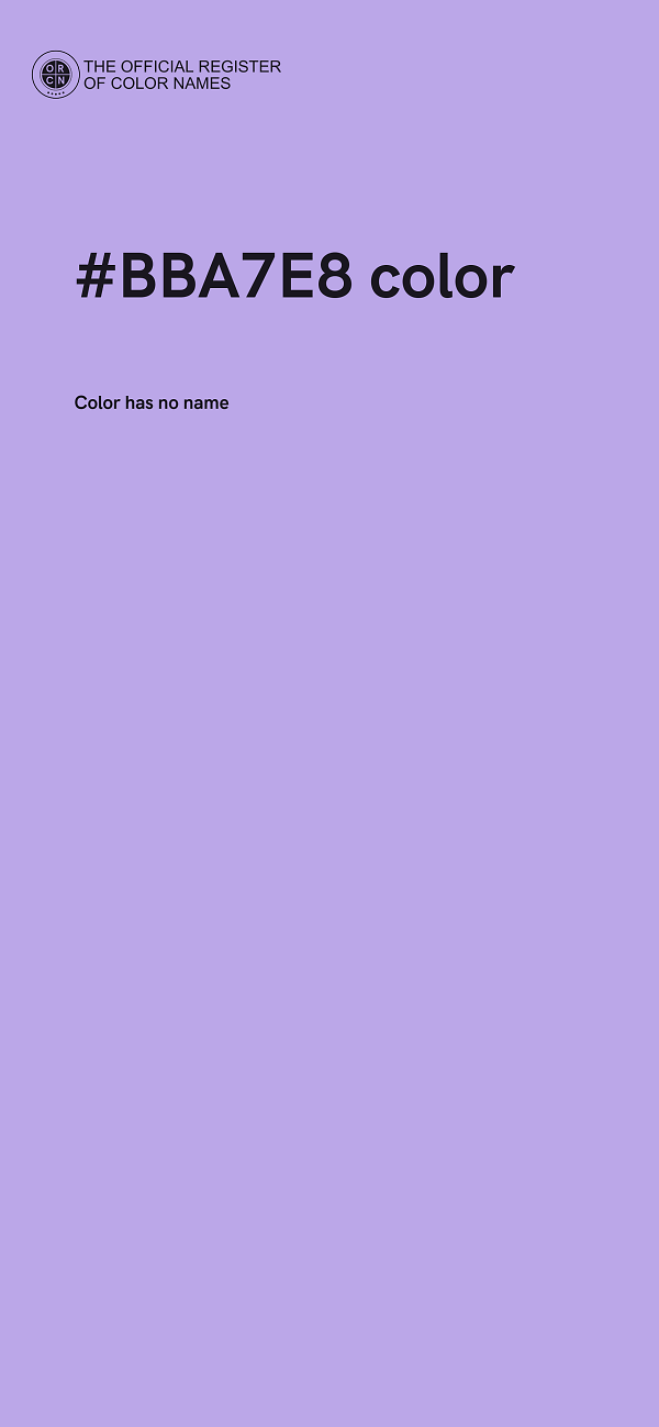 #BBA7E8 color image