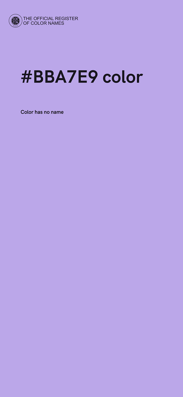 #BBA7E9 color image